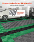 Interlocking Drainage Mat 31x31cm 12pc Grey Non-Slip Garage