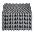 Interlocking Drainage Mat 31x31cm 12pc Grey Non-Slip Garage