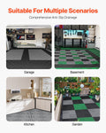 Interlocking Drainage Mat 41.5cm 24pcs Non-Slip Floor Tile Garage