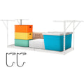 Overhead Garage Storage Rack, 91.44x243.84cm Garage Ceiling Storage Racks, Heavy Duty Adjustable Cold Rolled Steel Racks for Garage Storage, Organization, 272.16kg Load Capacity, 22''-40
