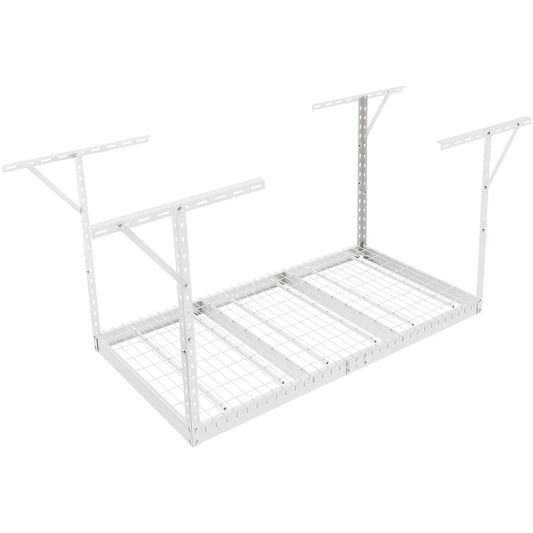Overhead Adjustable Garage Storage Rack 36x72in Ceiling Rack 550lbs White