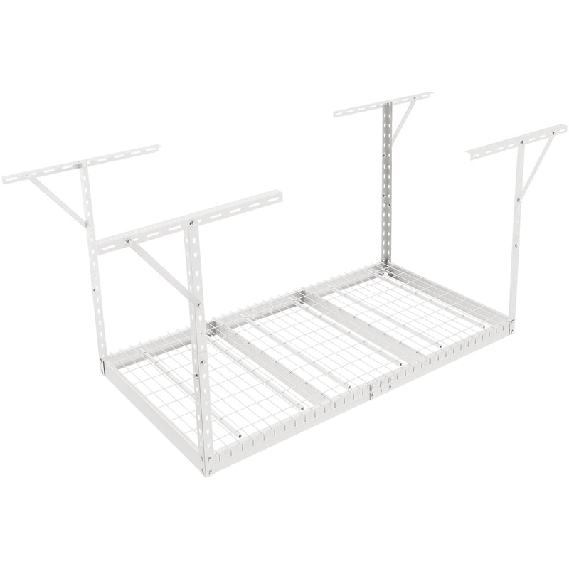 Garage Storage Rack 36x72in Ceiling Mount 550lbs White Adjustable