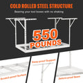 Garage Storage Rack 36x72in Ceiling Mount 550lbs White Adjustable