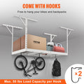 Garage Storage Rack 36x72in Ceiling Mount 550lbs White Adjustable
