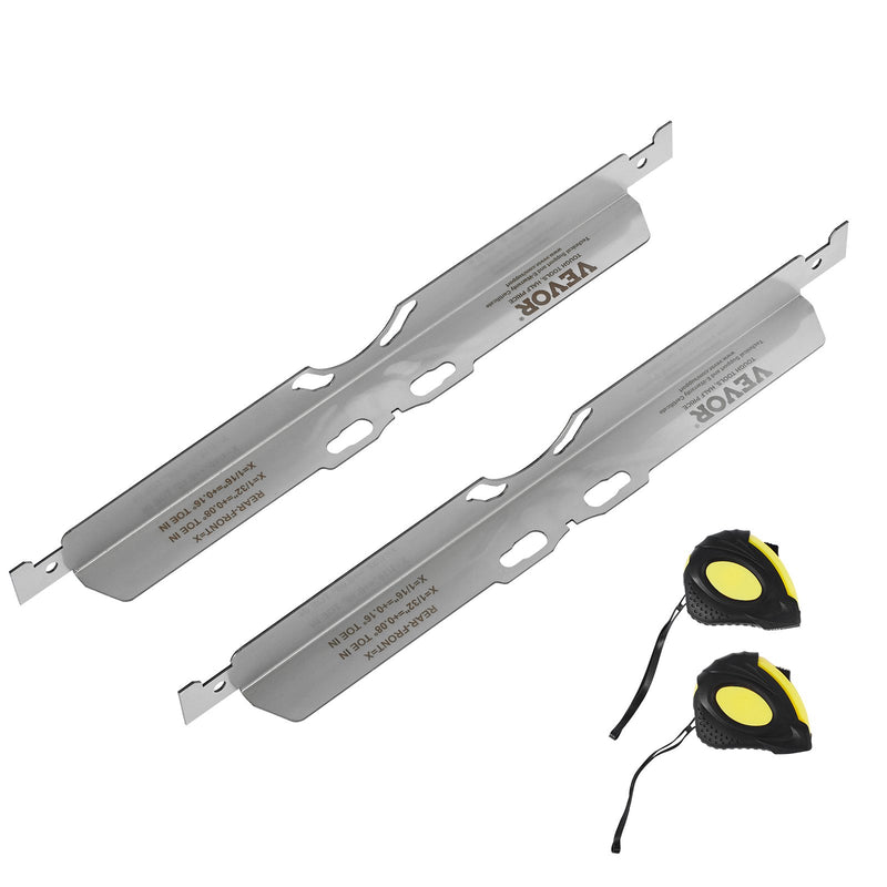 VEVOR Wheel Alignment Tool 2-Pack Toe Plates Stainless Steel Measuring