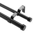 Double Curtain Rod 36-72in Black Adjustable 1