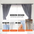 Double Curtain Rod 36-72in Black Adjustable 1