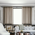 Double Curtain Rod 36-72in Black Adjustable 1