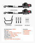 Wheel Chock Tie-Down Kit 748kg Break Strength Trailer Motorcycle
