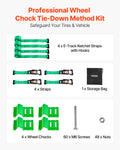 Wheel Chock Tie Down Kit 1986kg Break Strength E-Hooks ATVs
