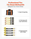 Wheel Chock Tie-Down Kit 4540kg Break Strength Motorcycle ATV Trailer