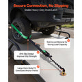 Wheel Chock Tie-Down Kit, Tire-Style Tow Dolly Strap, Car Tie Down Kit with Heavy-Duty Hook, Break Strength 4540 kg & Working Load 1512 kg Motorcycle Tie-Down System with O-Ring for ATV, SUV