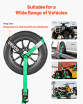 Wheel Chock Tie-Down Kit 4540kg Break Strength Heavy-Duty Car ATV