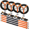 Ratchet Tie Down Straps 4-Pack 2500kg Car Truck Trailer Snap Hooks