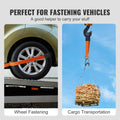 Ratchet Tie Down Straps 4-Pack 2500kg Car Truck Trailer Snap Hooks