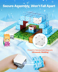 Magnetic Blocks 150PCS Glacier Castle STEM Building Cubes Kids
