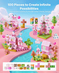 Magnetic Blocks 100 PCS Princess Castle STEM Building Cubes Kids Toy