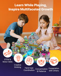 Magnetic Blocks 100 PCS Cemetery Zombies STEM Building Cubes Kids