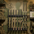 Gun Rack Wall Mount 8 Slot Steel Rifle Shotgun Display Storage