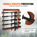 Gun Rack, Wood Gun Rack Wall Mount, Gun Display Rack holds 5 Rifles, Shotguns, 132 lb Heavy Duty Wall Storage Display Rifle Rack with Soft Padding