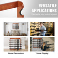 Wood Gun Rack Wall Mount 5 Rifles Heavy Duty Storage Display