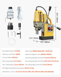 Magnetic Drill 1400W 1.6in Bore 2810lbf Metal Drilling Machine