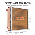 20x20 Heat Exchanger Water to Air 3-Row 242 Fins Copper