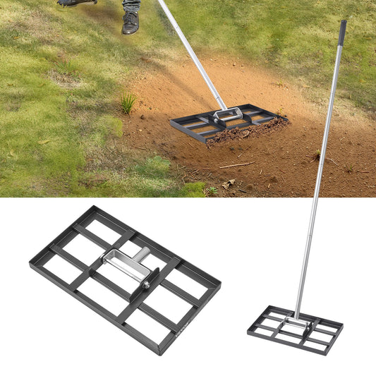Lawn Leveling Rake 254x430mm 1980mm Adjustable Handle Golf Court