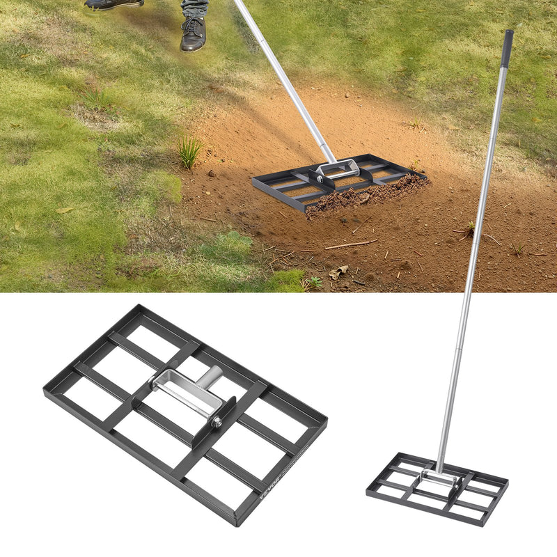 Lawn Leveling Rake 254x430mm 1980mm Adjustable Handle Golf Court