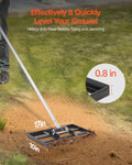 Lawn Leveling Rake 254x430mm 1980mm Adjustable Handle Golf Court