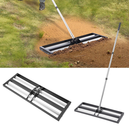 Lawn Leveling Rake 254x762mm Adjustable Handle 2130mm Garden