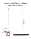 Lawn Leveling Rake 254mm 2130mm Adjustable Handle Yard Garden