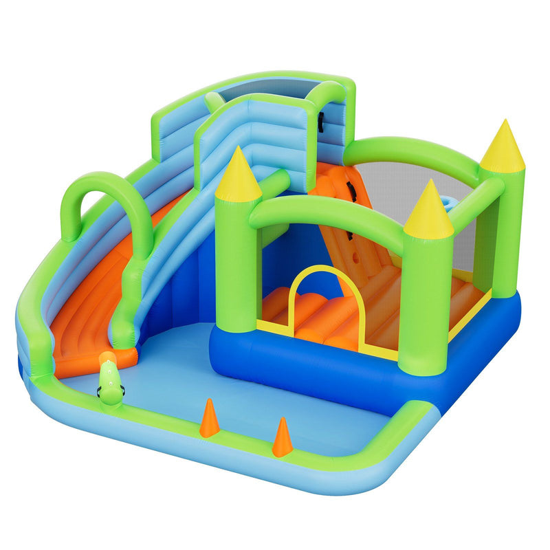 Inflatable Bounce House Water Slide 3.4m Castle Basketball Hoop Pool