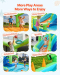 Inflatable Bounce House Water Slide 3.4m Castle Basketball Hoop Pool