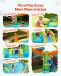 Inflatable Bounce House Water Slide 3.82x3.98m Basketball Pool Kids