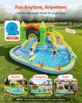 Inflatable Bounce House Water Slide 3.82x3.98m Basketball Pool Kids