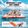 Inflatable Floating Dock 10x10FT Non-Slip Water Platform Pool Beach