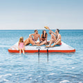 Inflatable Floating Dock 10x10FT Non-Slip Water Platform Pool Beach