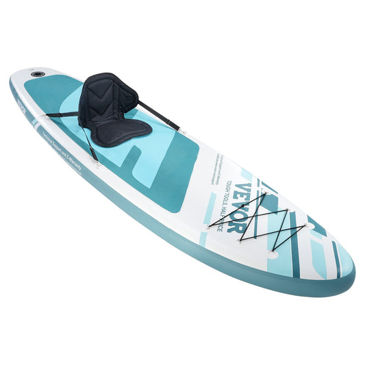 Inflatable Stand Up Paddle Board, 152 mm SUP Paddleboard with Removable Kayak Seat, Board Accessories, Pump, Paddle, Fin, Backpack, Ankle Leash, and Repair Kit, for Youth & Adults