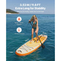 Inflatable Stand Up Paddle Board, 3.53m x 89cm x 15cm Wide Ultra-Light SUP Paddleboard, All Accessories Included, Pump, Paddle, Fin, Backpack, Ankle Leash, Strap, Non-slip Deck for Youth, Adults