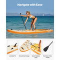 Inflatable Stand Up Paddle Board, 3.53m x 89cm x 15cm Wide Ultra-Light SUP Paddleboard, All Accessories Included, Pump, Paddle, Fin, Backpack, Ankle Leash, Strap, Non-slip Deck for Youth, Adults