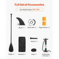 Inflatable Stand Up Paddle Board, 3.53m x 89cm x 15cm Wide Ultra-Light SUP Paddleboard, All Accessories Included, Pump, Paddle, Fin, Backpack, Ankle Leash, Strap, Non-slip Deck for Youth, Adults