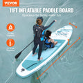 VEVOR Inflatable Stand Up Paddle Board 152cm SUP w/ Pump Paddle Fin Bag