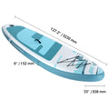 Inflatable Stand Up Paddle Board, 3230 x 838 x 152 mm SUP Paddleboard, with Board Accessories, Pump, Paddle, Fin, Phone Bag, Backpack, Ankle Leash, Repair Kit, Non-slip Deck for Youth & Adults