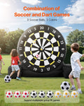 Inflatable Soccer Dart Board 2.5m Giant Kick Game 9 Balls