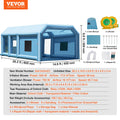Inflatable Paint Booth 26.2x14.8x9.8ft 950W+750W Spray