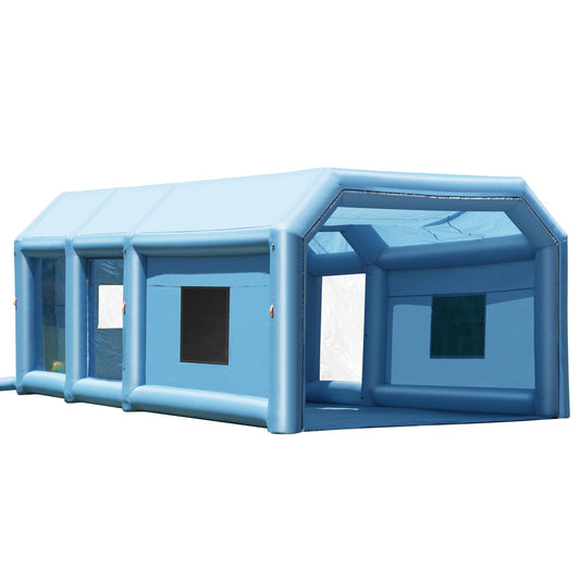 Inflatable Paint Booth 23x13.1x9ft Inflatable Spray Booth 750W+480W Blower