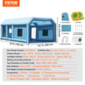 Inflatable Paint Booth 23x13.1x9ft 750W+480W Blower Spray