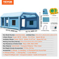 Inflatable Paint Booth 27.9x15.7x10.8ft 950W+750W Spray