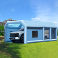 Inflatable Paint Booth 32.8ft Car Spray Booth 1100W 750W Blowers